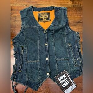Milwaukee Leather XS Denim Women's Vest